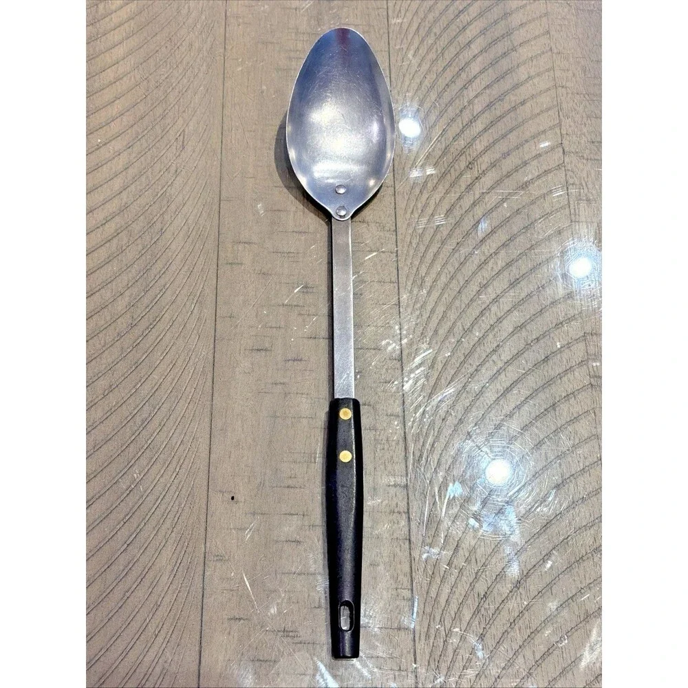 Vintage Stainless Steel USA Spoon Poly wood Handle 13”